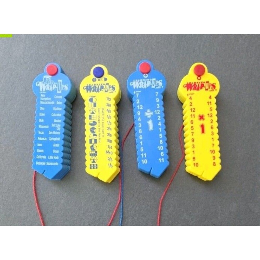 Lot of 4 Learning Wrap-Ups Math Educational Keys - Multiplication, Fractions,...